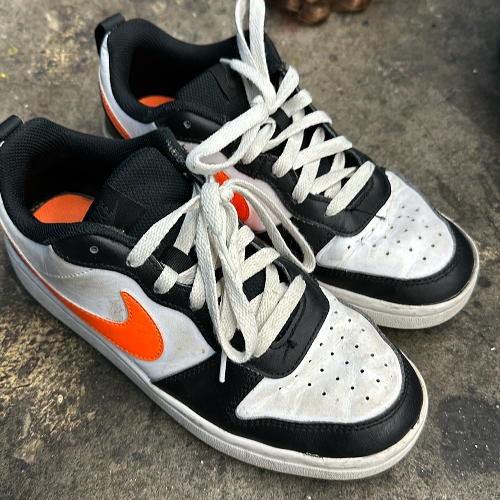 Nike Kids Sneakers Black White Orange